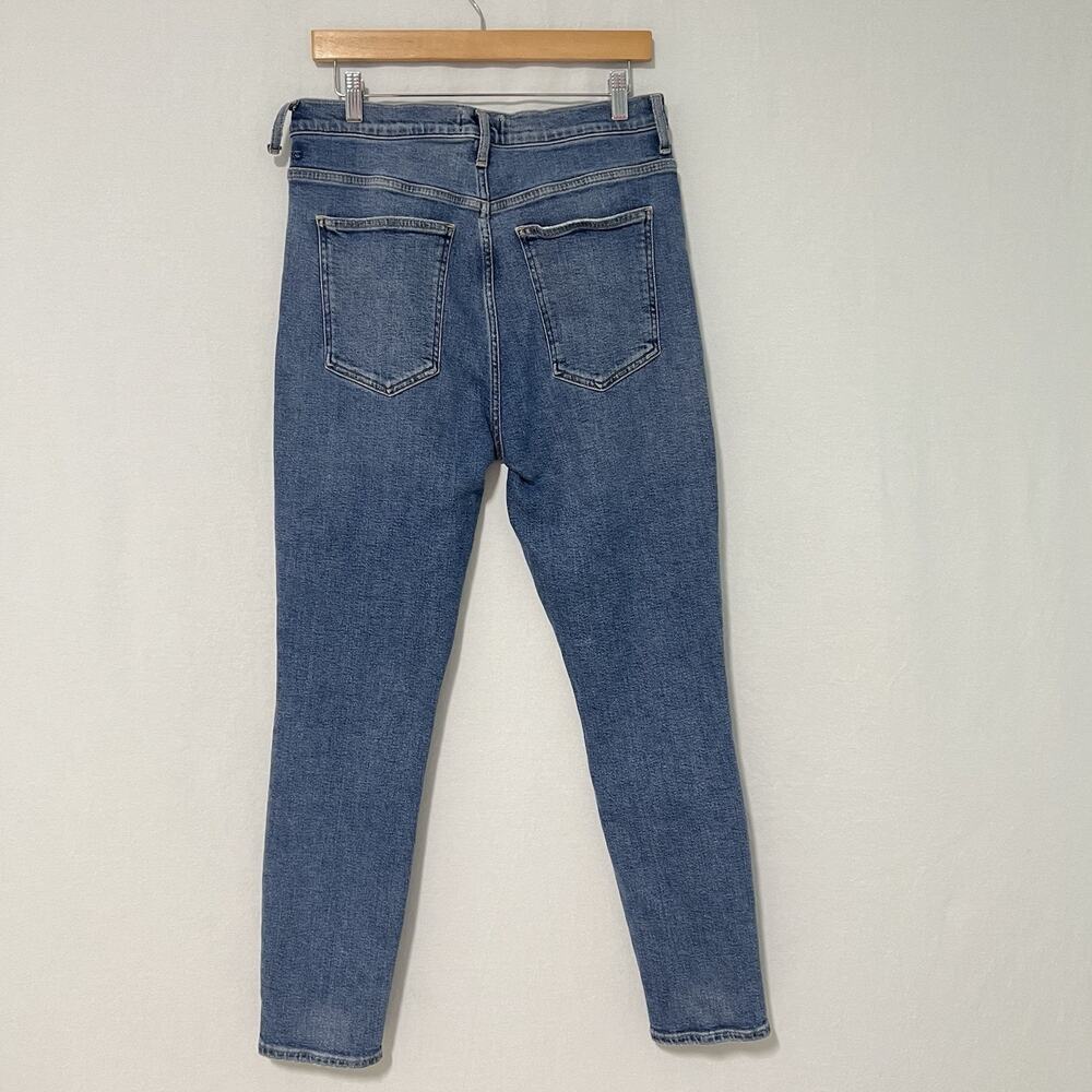 AGOLDE Pinch Waist Stovepipe Jeans Denim Size 30 Super High Rise Blue A165b - Picture 6 of 15